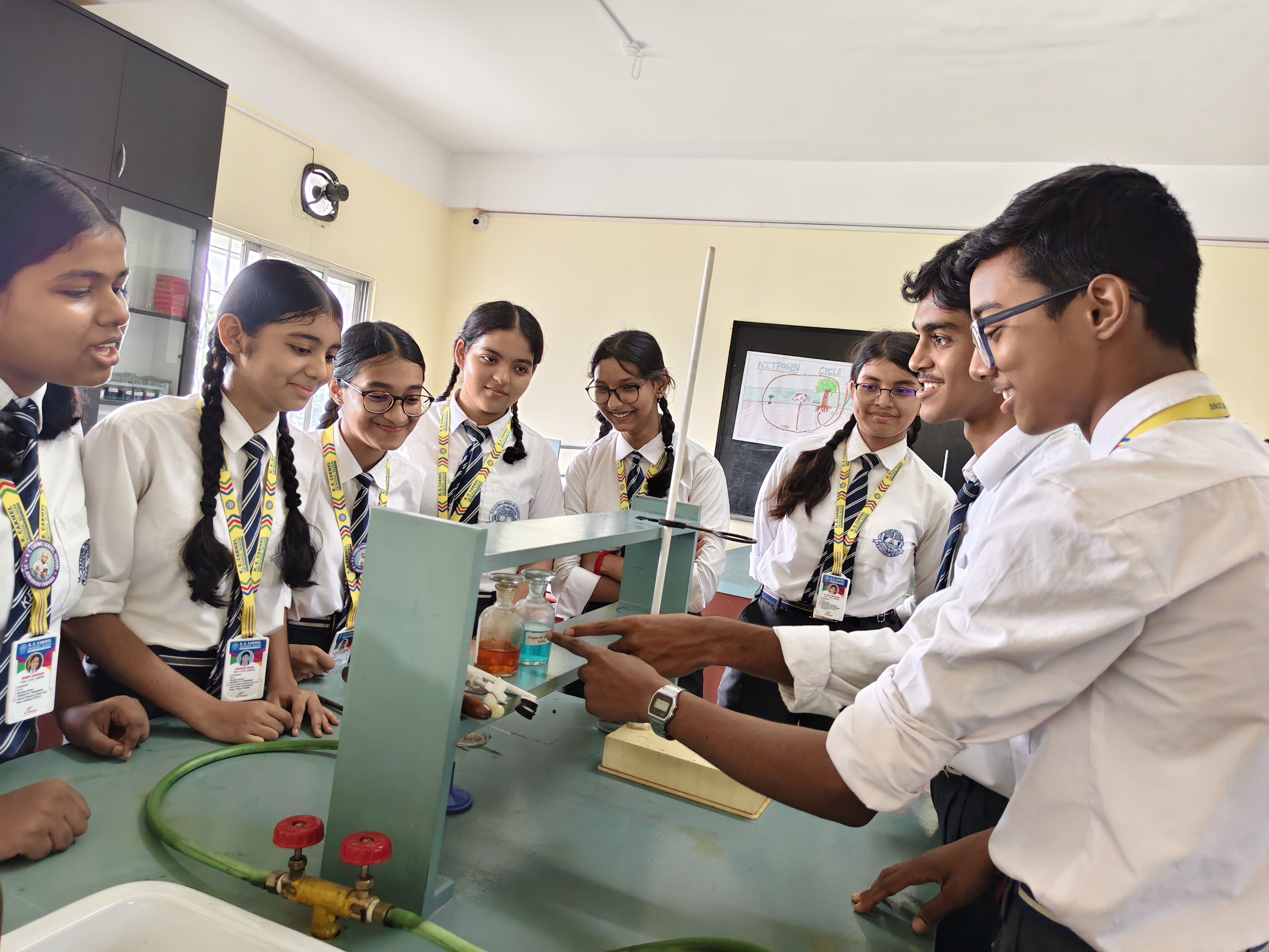 Students learning in the chemistry laboratory